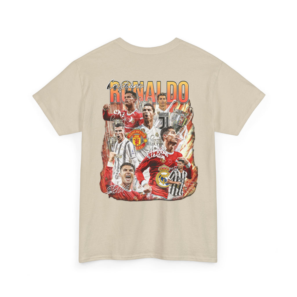 Legendary Football Collage Tee — 'Ronaldo' Graphic Soccer Shirt