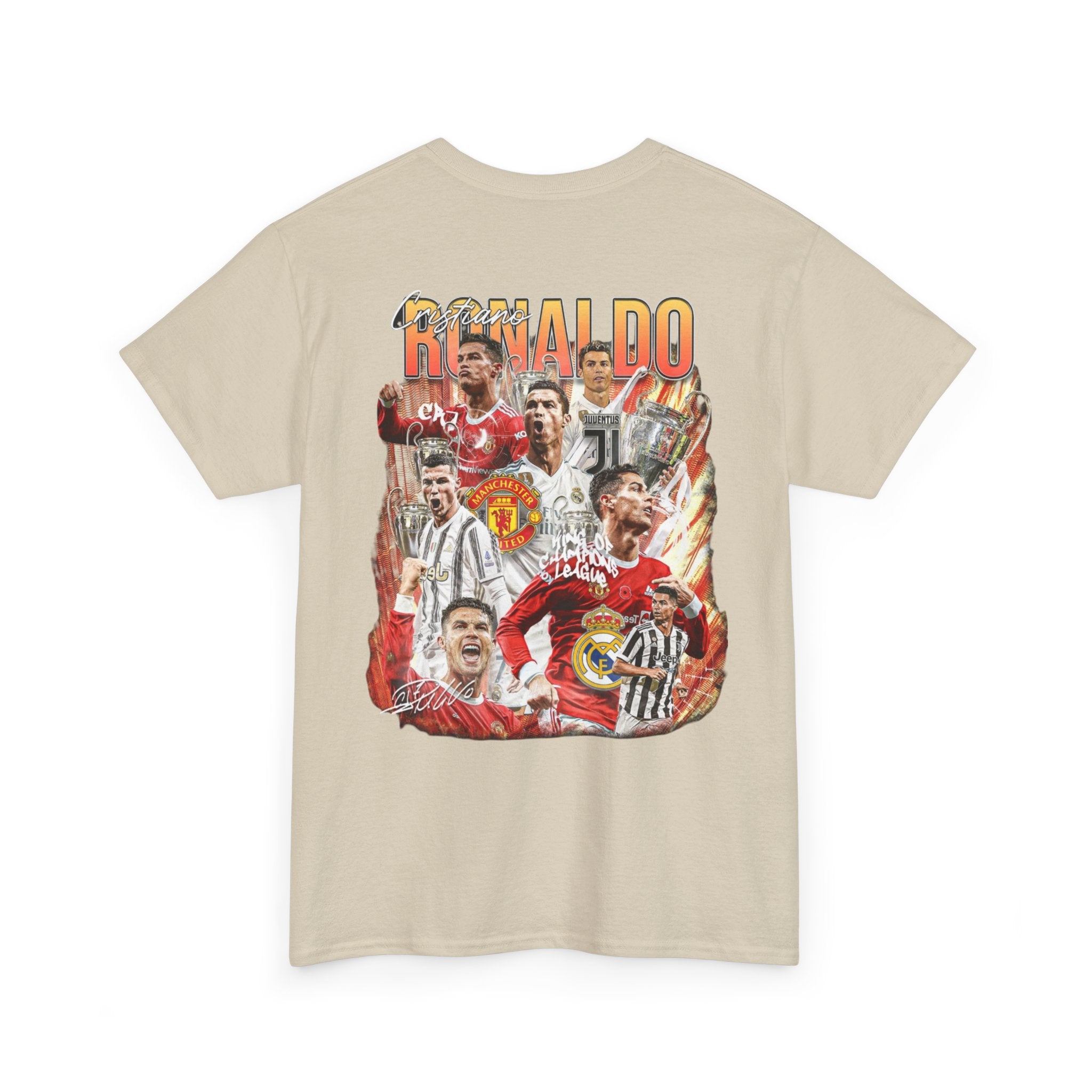 Legendary Football Collage Tee — 'Ronaldo' Graphic Soccer Shirt