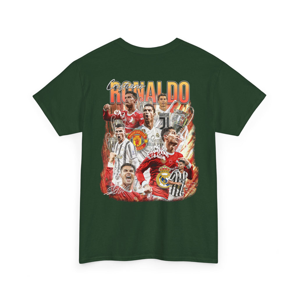 Legendary Football Collage Tee — 'Ronaldo' Graphic Soccer Shirt