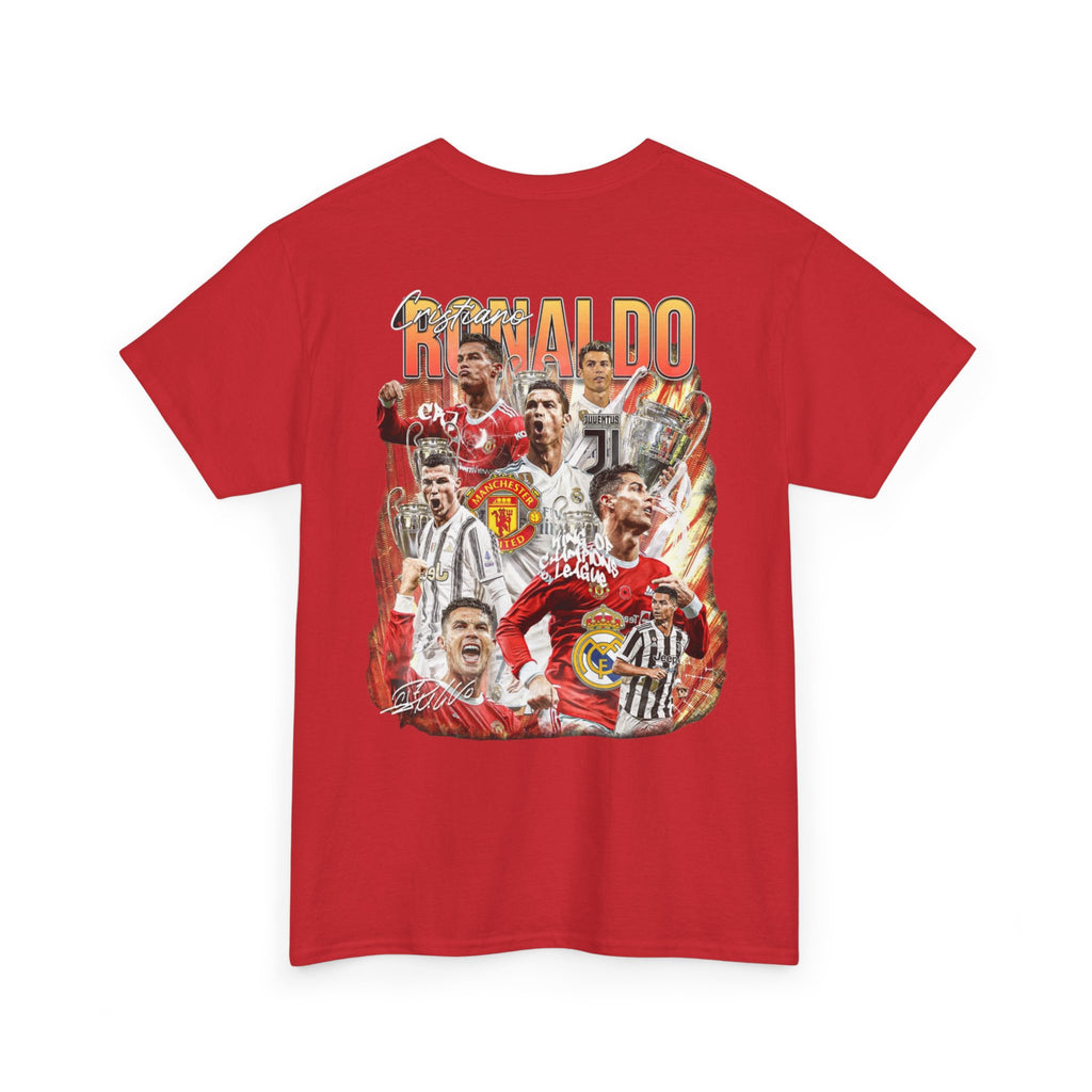 Legendary Football Collage Tee — 'Ronaldo' Graphic Soccer Shirt