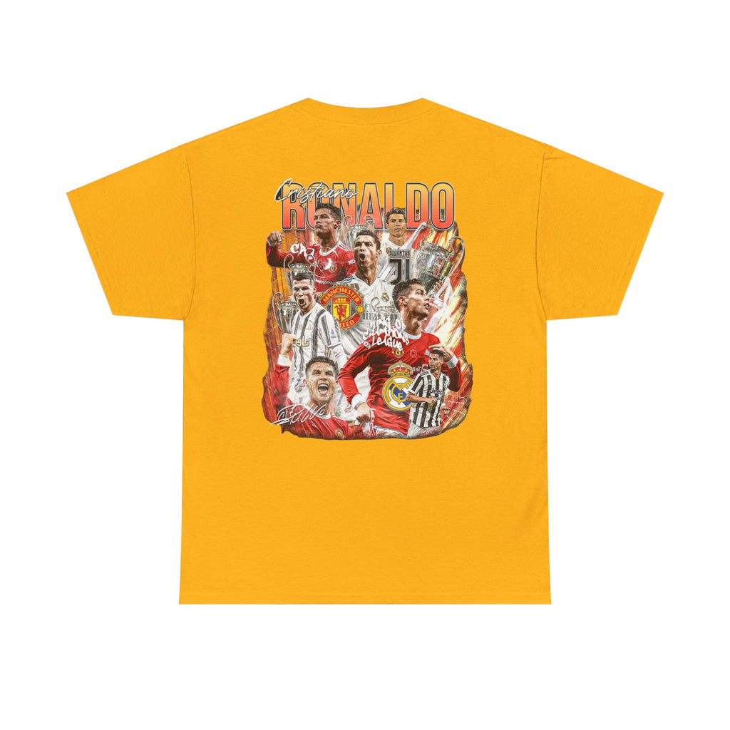 Legendary Football Collage Tee — 'Ronaldo' Graphic Soccer Shirt