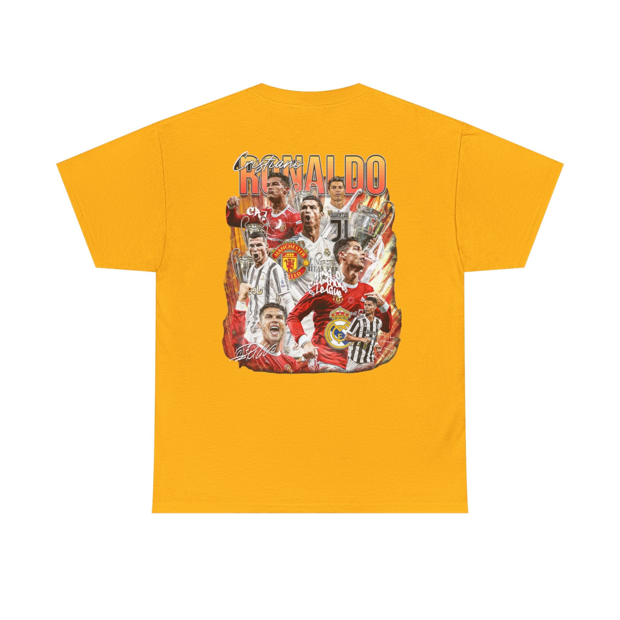 Legendary Football Collage Tee — 'Ronaldo' Graphic Soccer Shirt