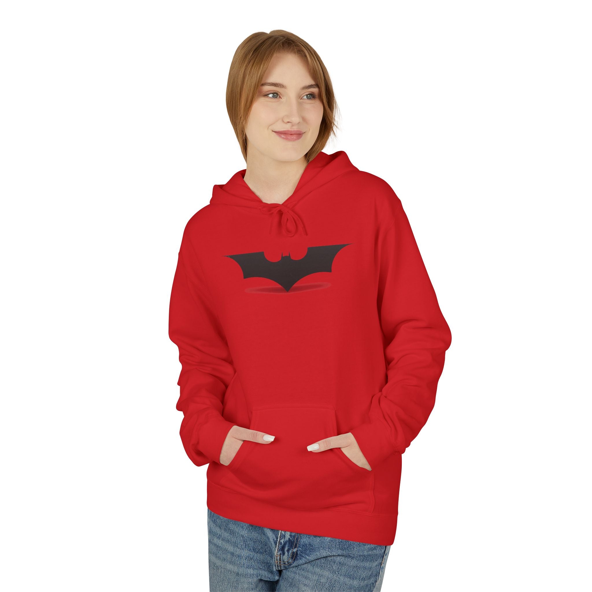 Bat Emblem Hoodie — Minimal Gothic Pullover