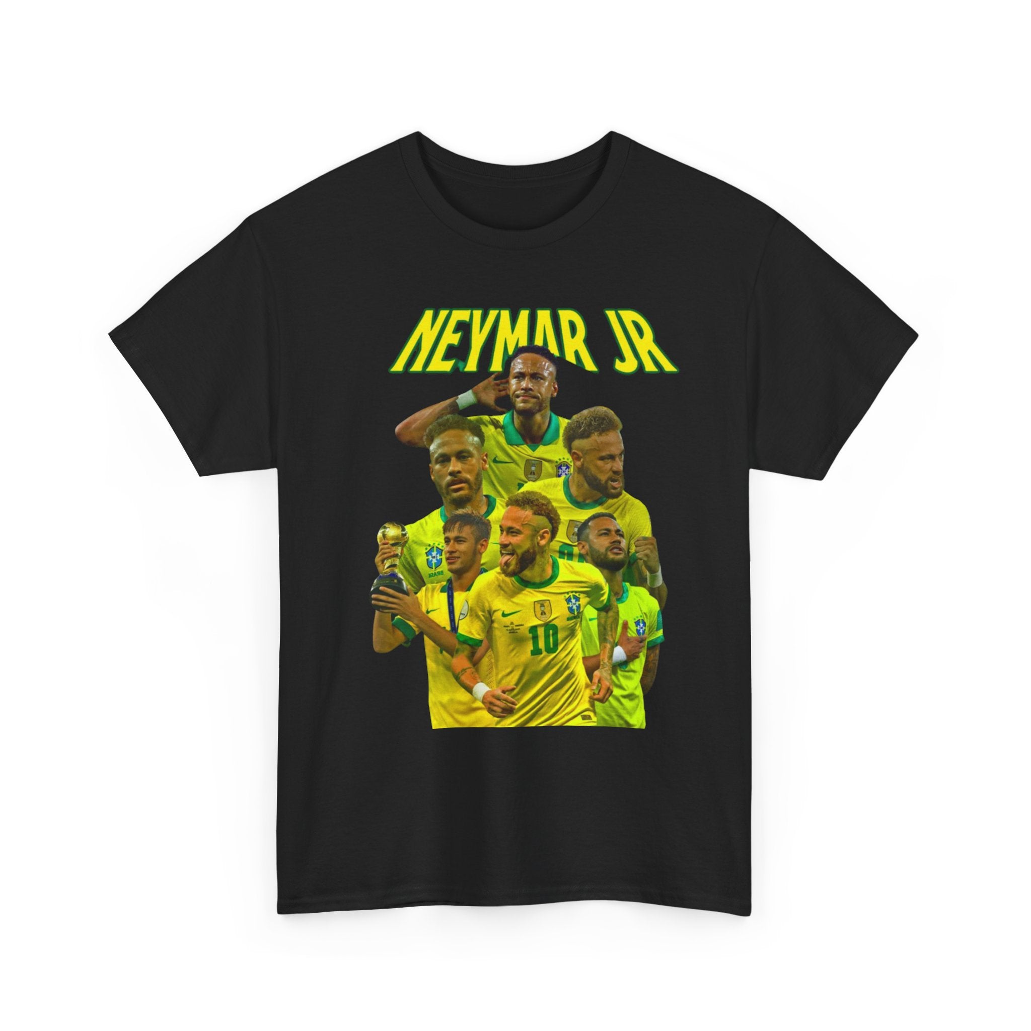 Neymar Jr. Brazil Soccer T‑Shirt – Neon Collage Fan Tee
