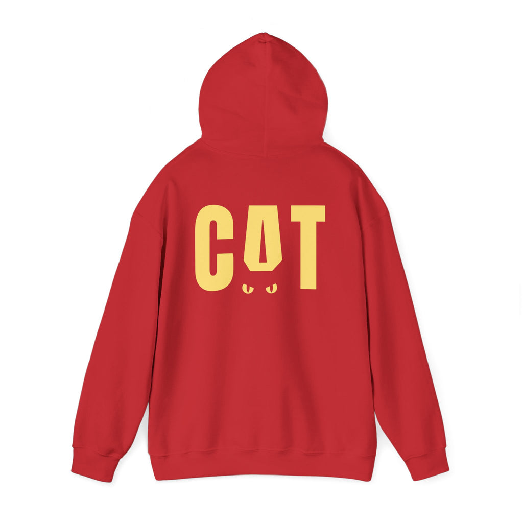 Hoodie — Yellow 'CAT' Back Graphic Pullover