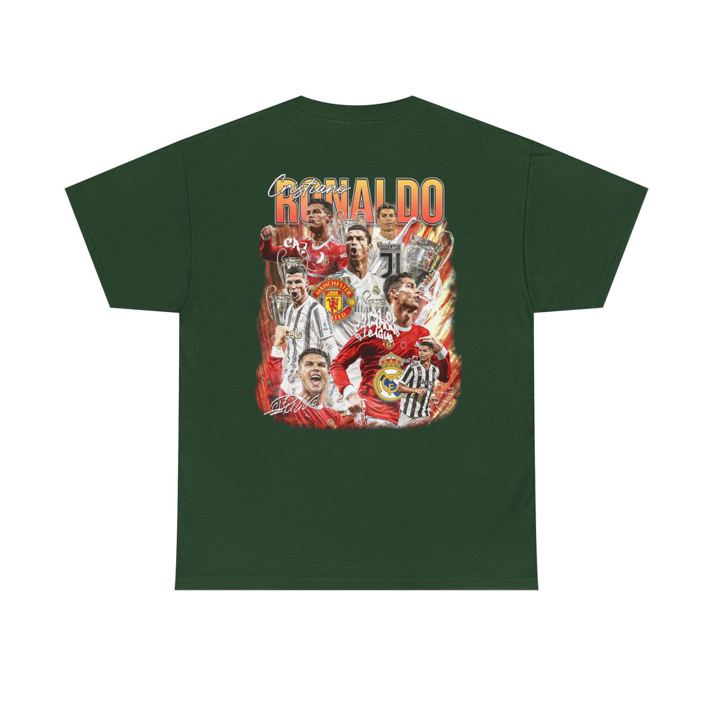 Legendary Football Collage Tee — 'Ronaldo' Graphic Soccer Shirt
