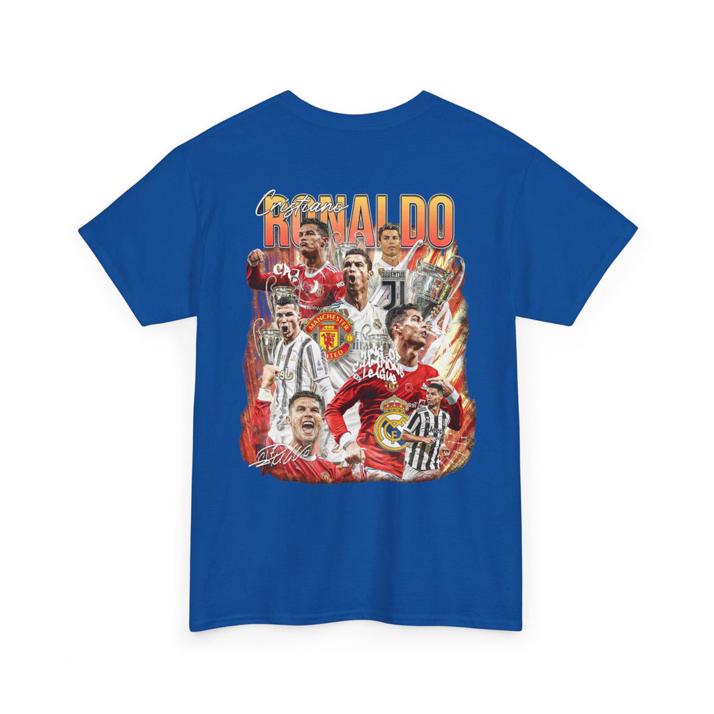 Legendary Football Collage Tee — 'Ronaldo' Graphic Soccer Shirt