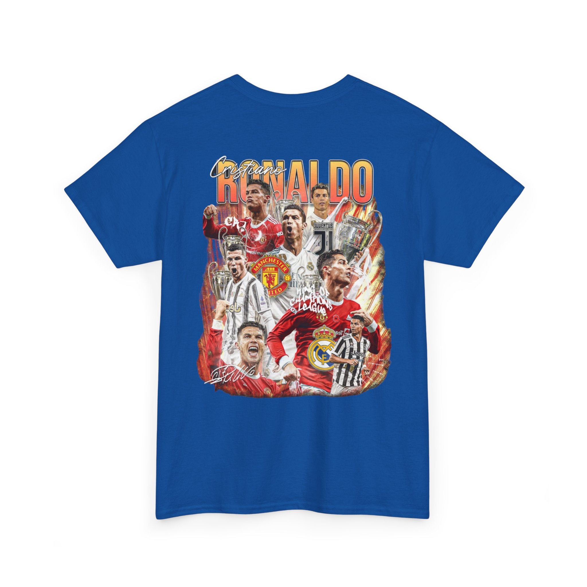 Legendary Football Collage Tee — 'Ronaldo' Graphic Soccer Shirt