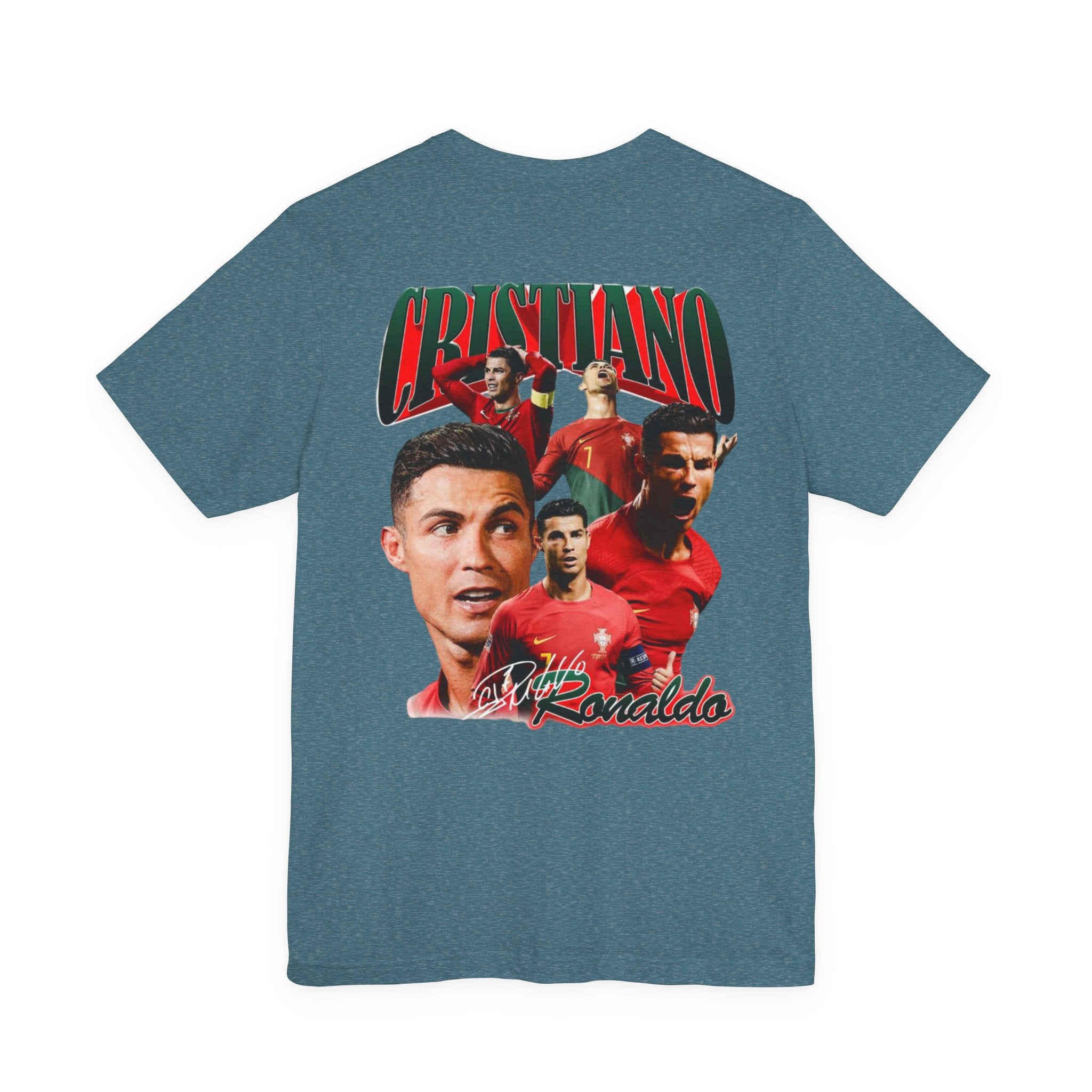 Cristiano Ronaldo Collage Tee — Retro Football Graphic T-Shirt