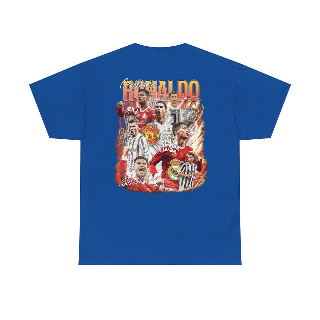 Legendary Football Collage Tee — 'Ronaldo' Graphic Soccer Shirt