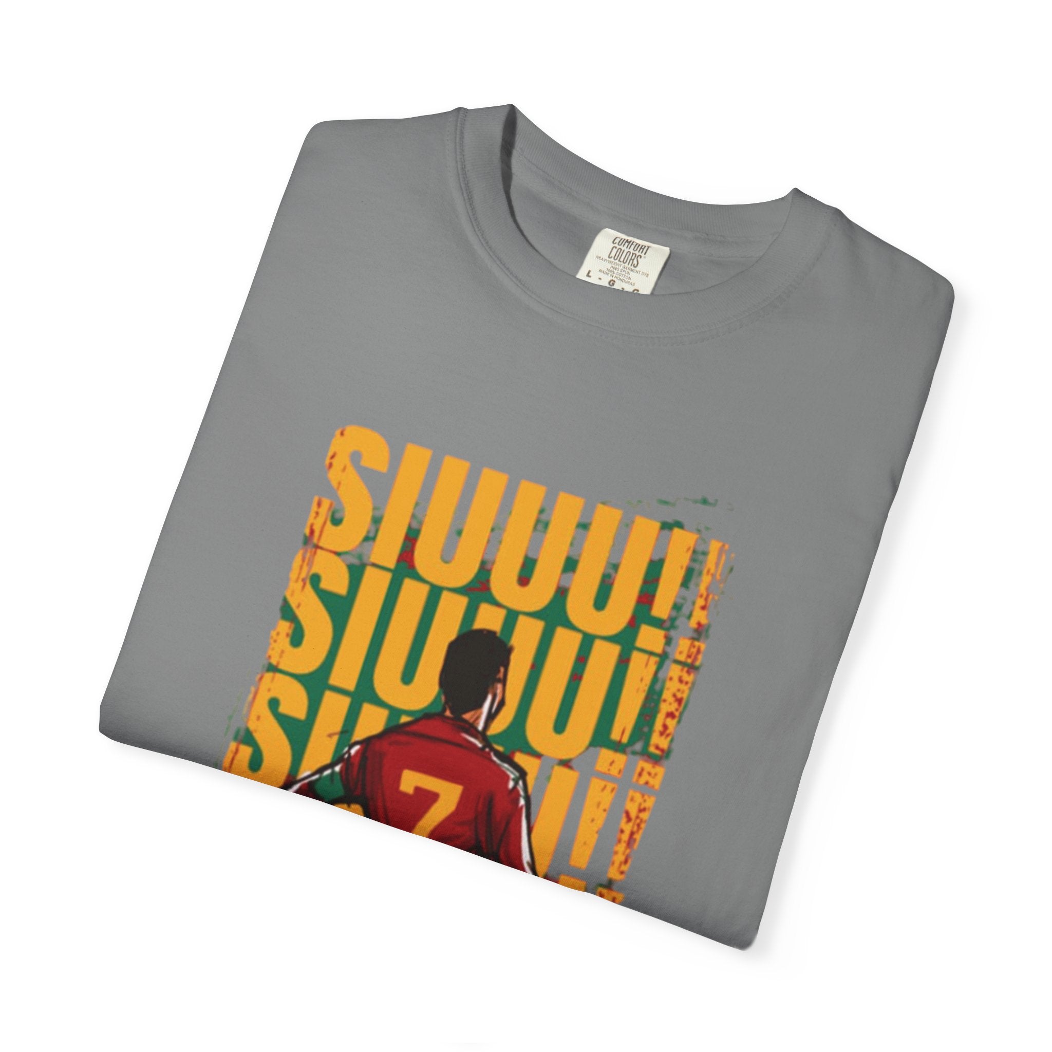 Soccer Celebration T-Shirt — Player #7 Goal Scoring Graphic Tee