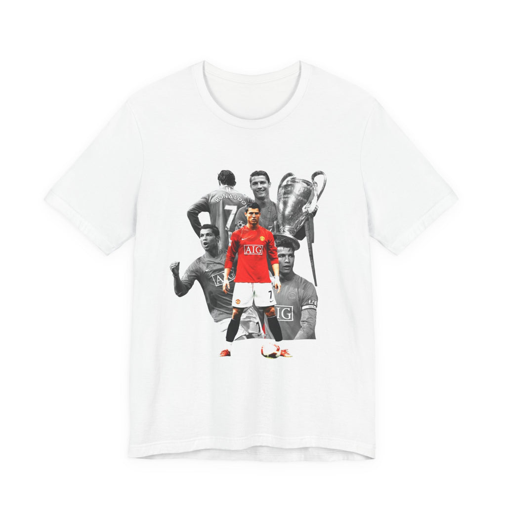 Cristiano Ronaldo Collage Tee — Retro Football Graphic T-Shirt