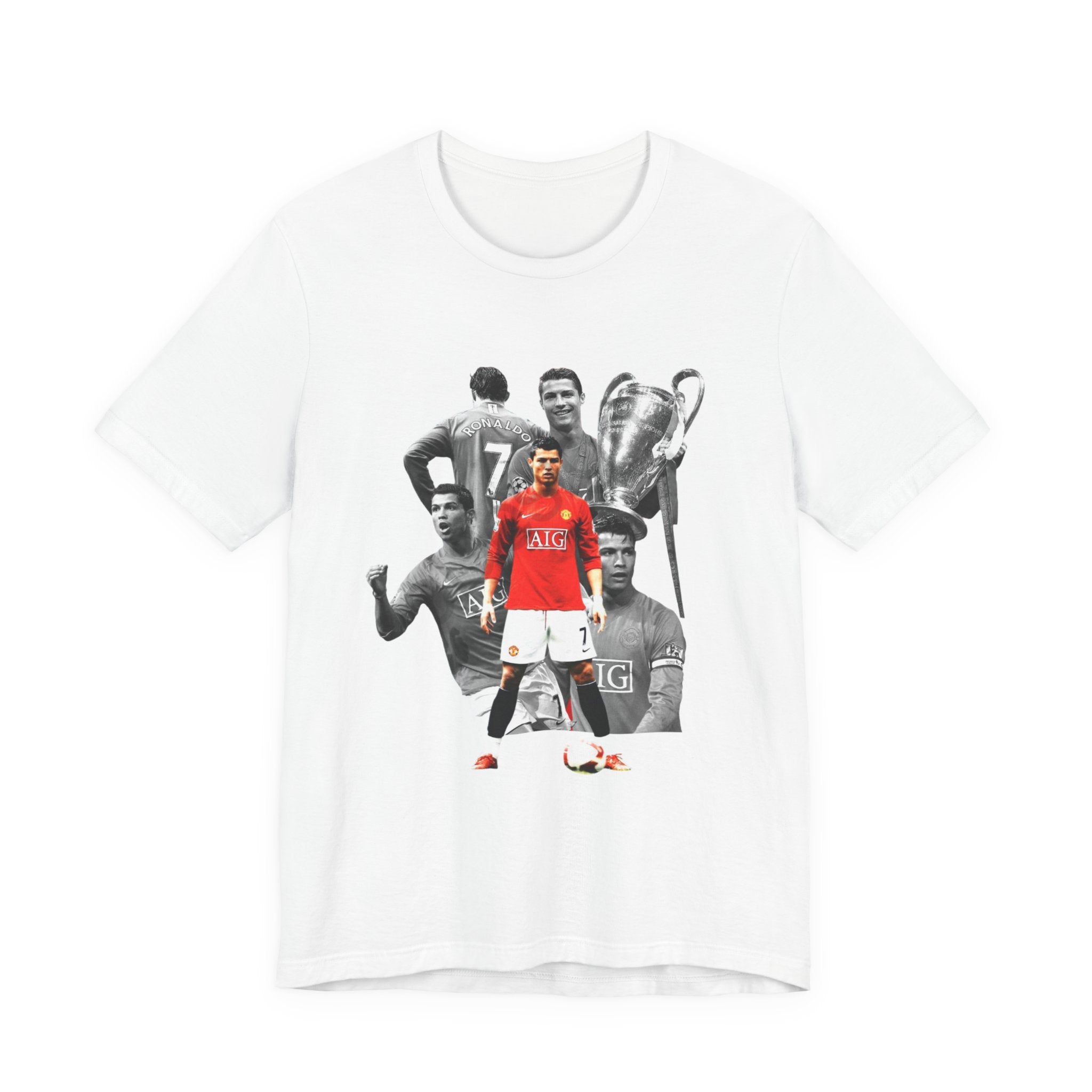 Cristiano Ronaldo Collage Tee — Retro Football Graphic T-Shirt