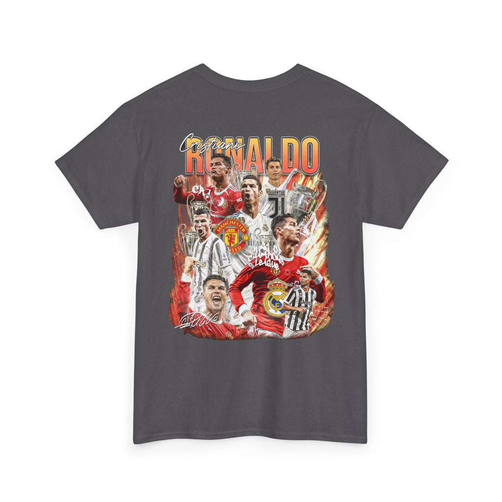 Legendary Football Collage Tee — 'Ronaldo' Graphic Soccer Shirt