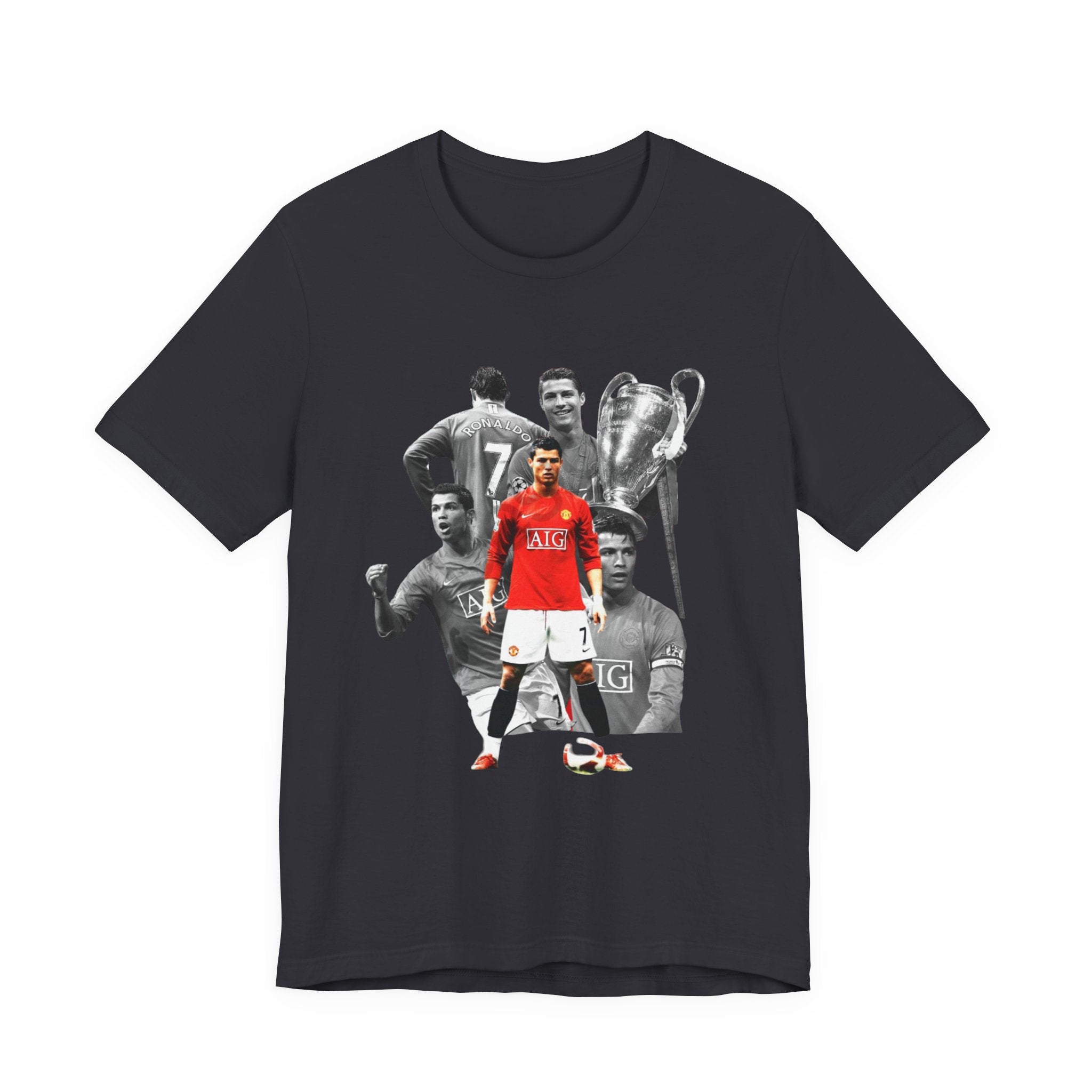 Cristiano Ronaldo Collage Tee — Retro Football Graphic T-Shirt