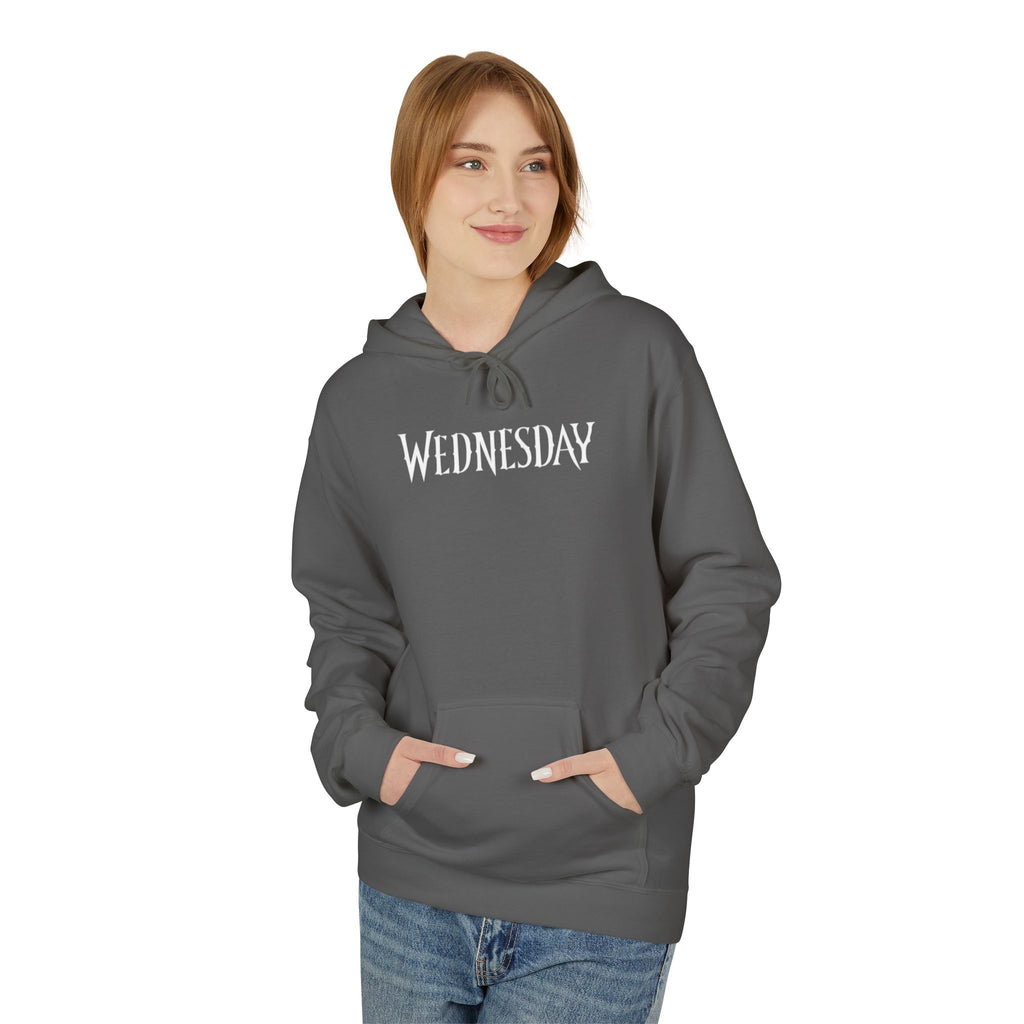 Wednesday Hoodie — Gothic Script Day-of-Week Pullover for Fans