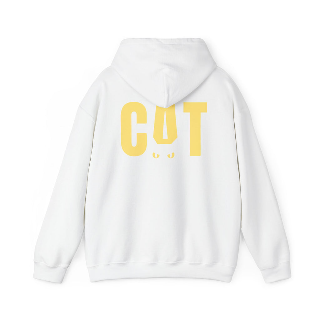 Hoodie — Yellow 'CAT' Back Graphic Pullover