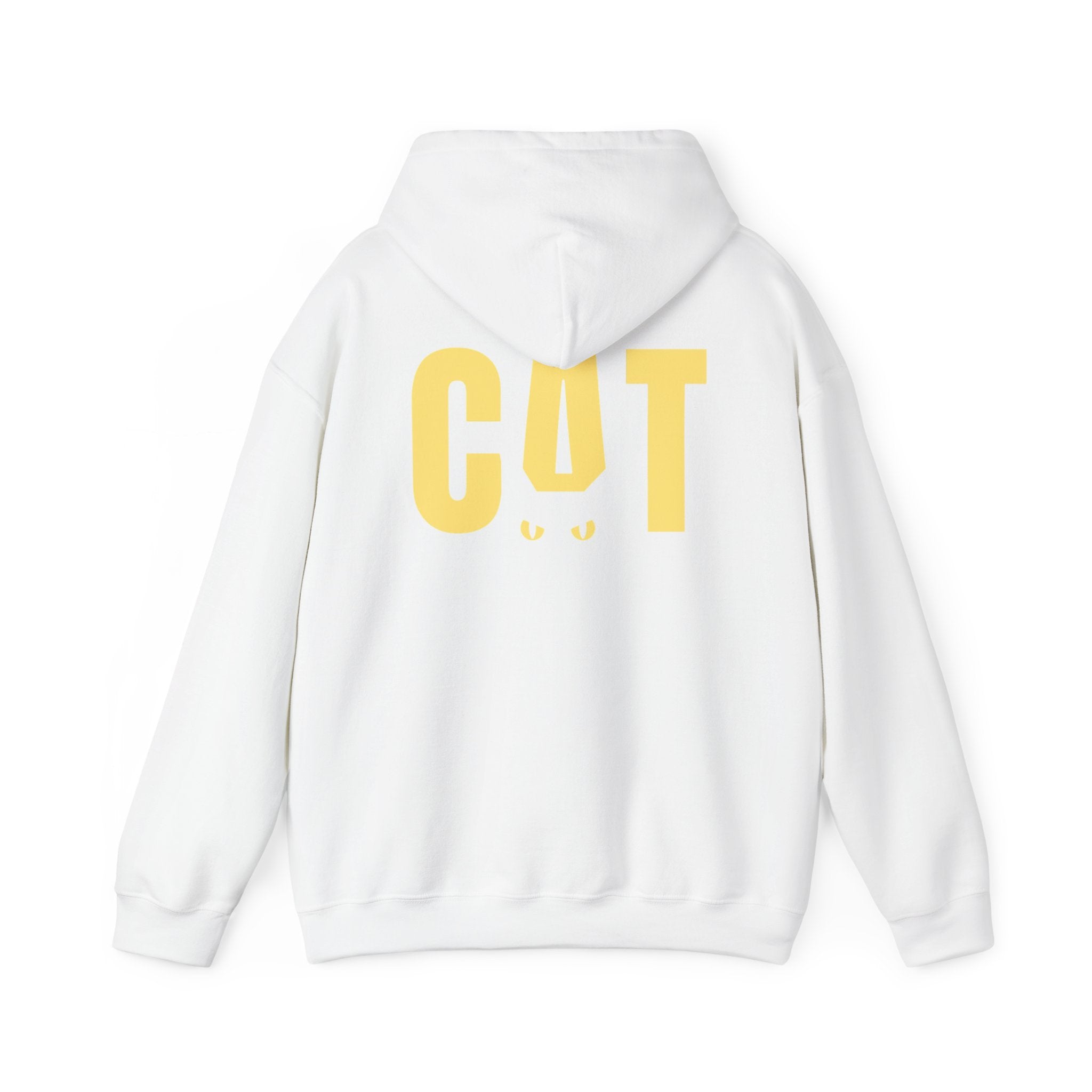 Hoodie — Yellow 'CAT' Back Graphic Pullover