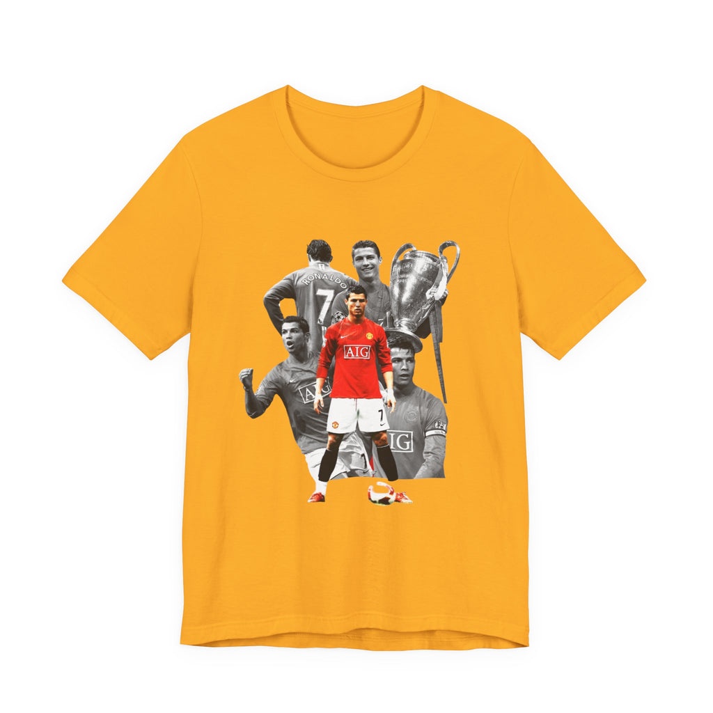 Cristiano Ronaldo Collage Tee — Retro Football Graphic T-Shirt