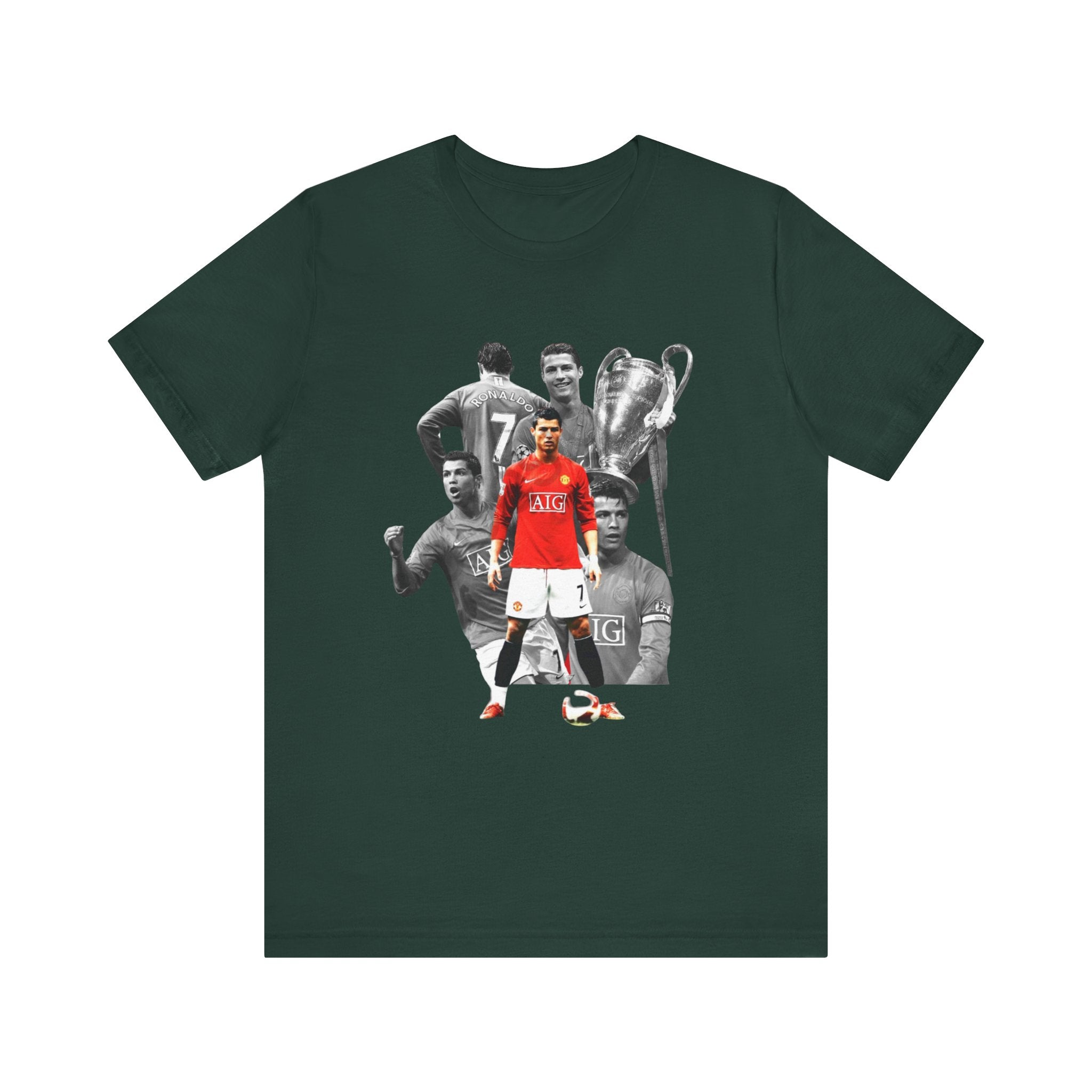 Cristiano Ronaldo Collage Tee — Retro Football Graphic T-Shirt