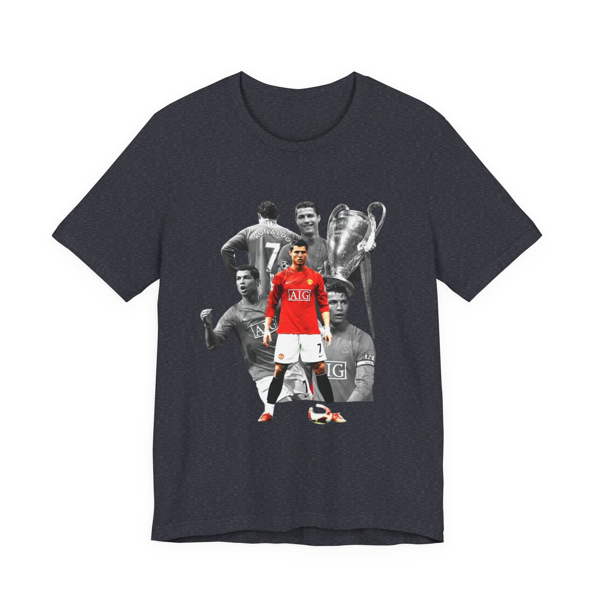 Cristiano Ronaldo Collage Tee — Retro Football Graphic T-Shirt