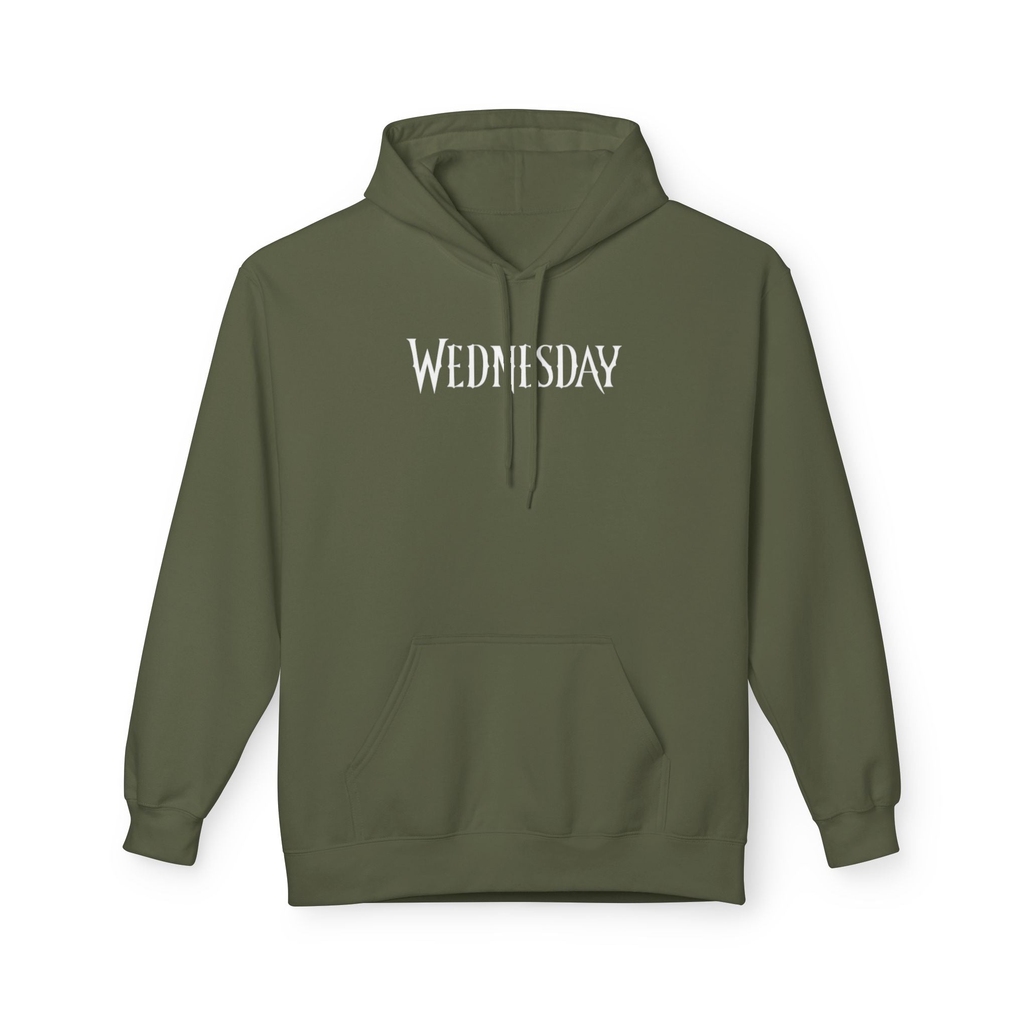 Wednesday Hoodie — Gothic Script Day-of-Week Pullover for Fans