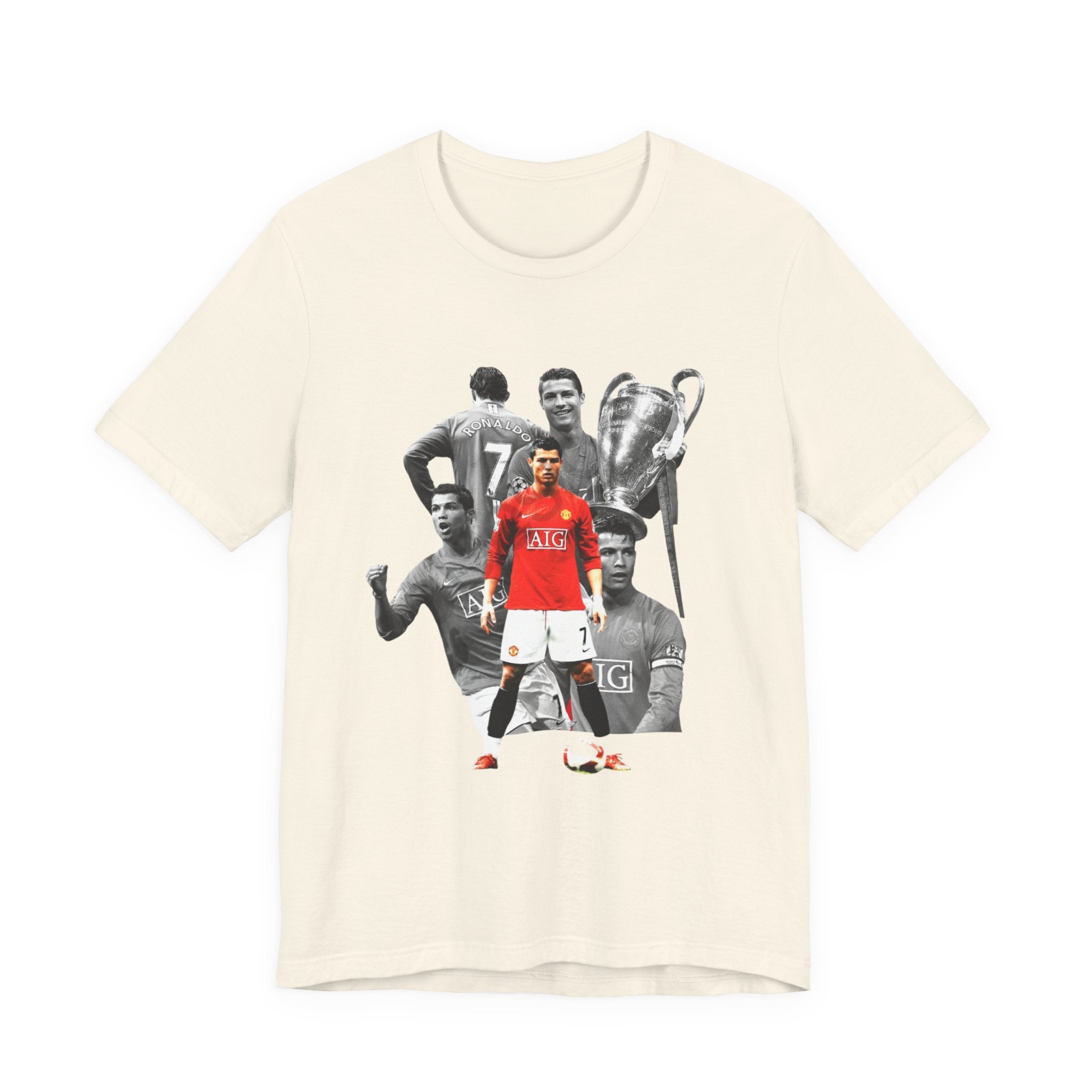 Cristiano Ronaldo Collage Tee — Retro Football Graphic T-Shirt