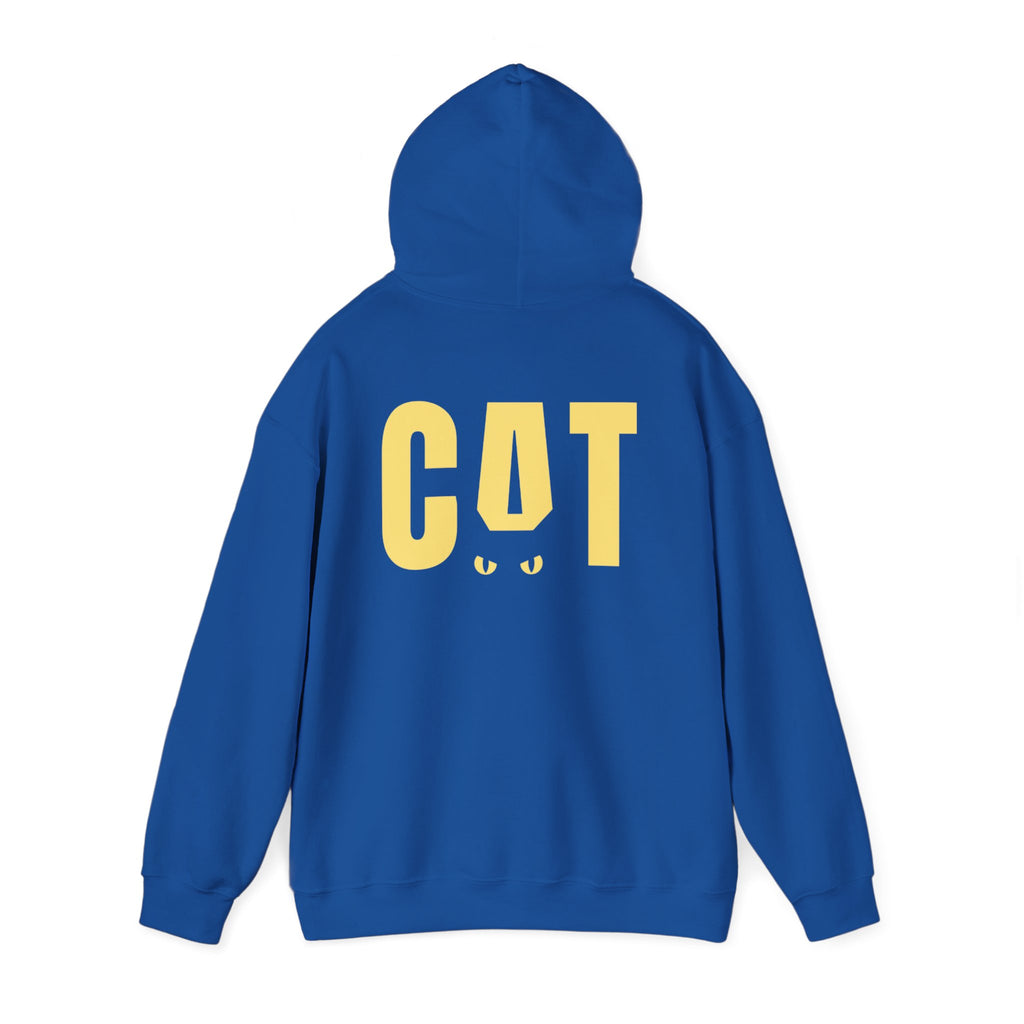 Hoodie — Yellow 'CAT' Back Graphic Pullover