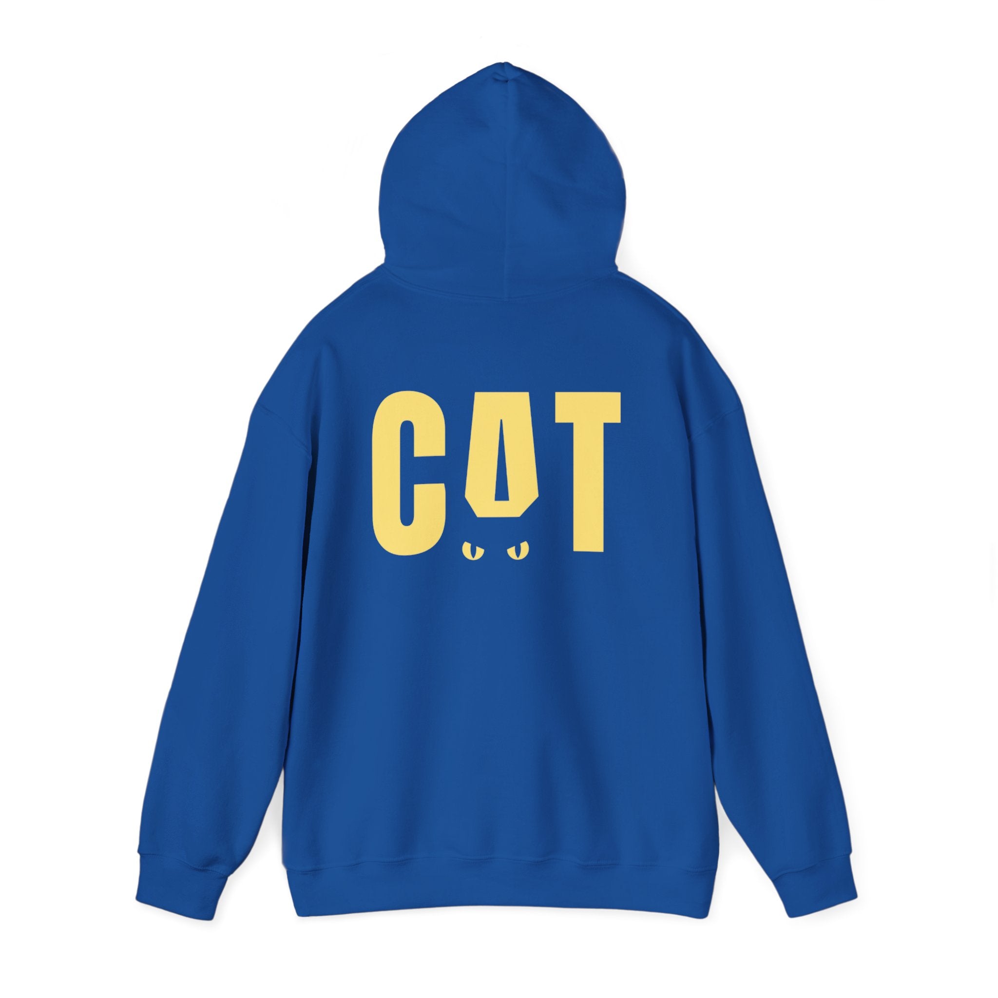 Hoodie — Yellow 'CAT' Back Graphic Pullover