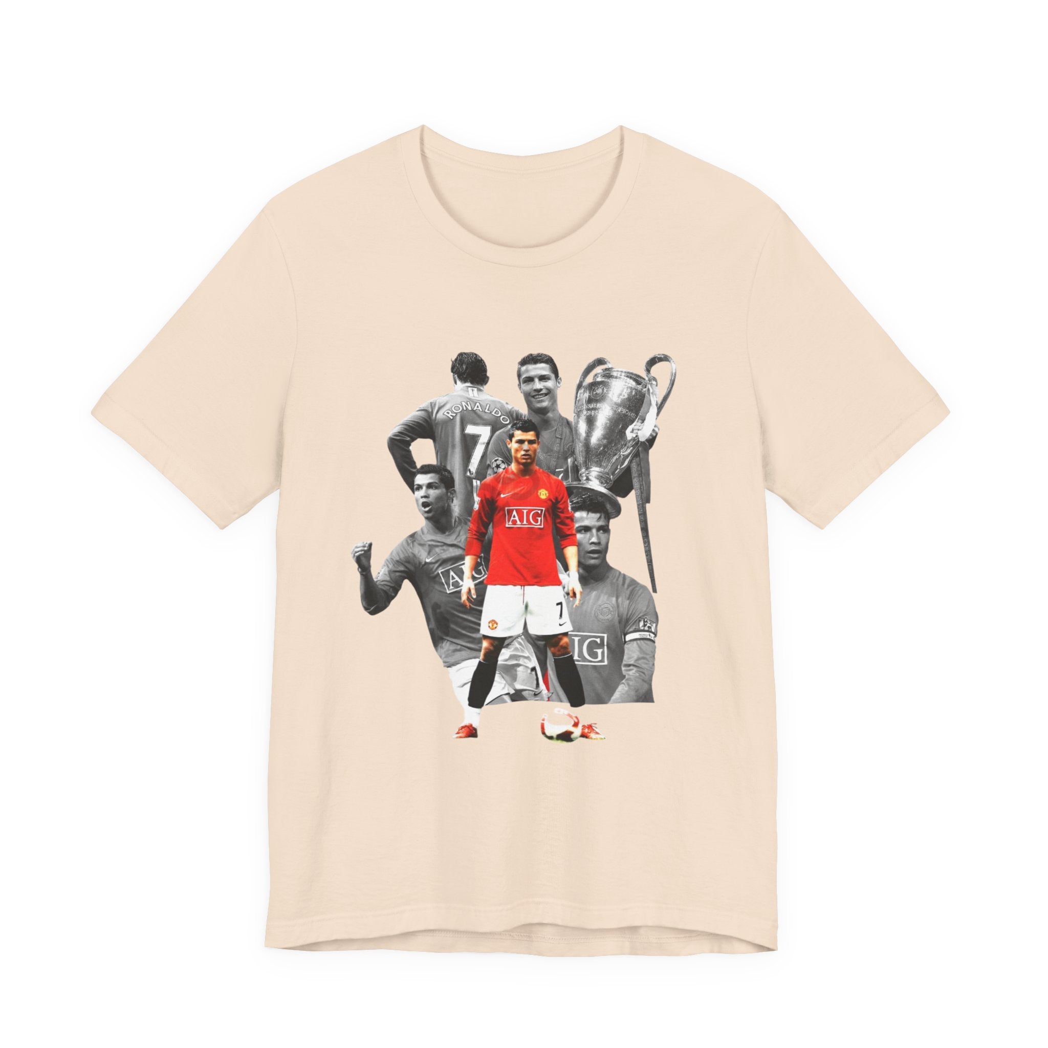 Cristiano Ronaldo Collage Tee — Retro Football Graphic T-Shirt
