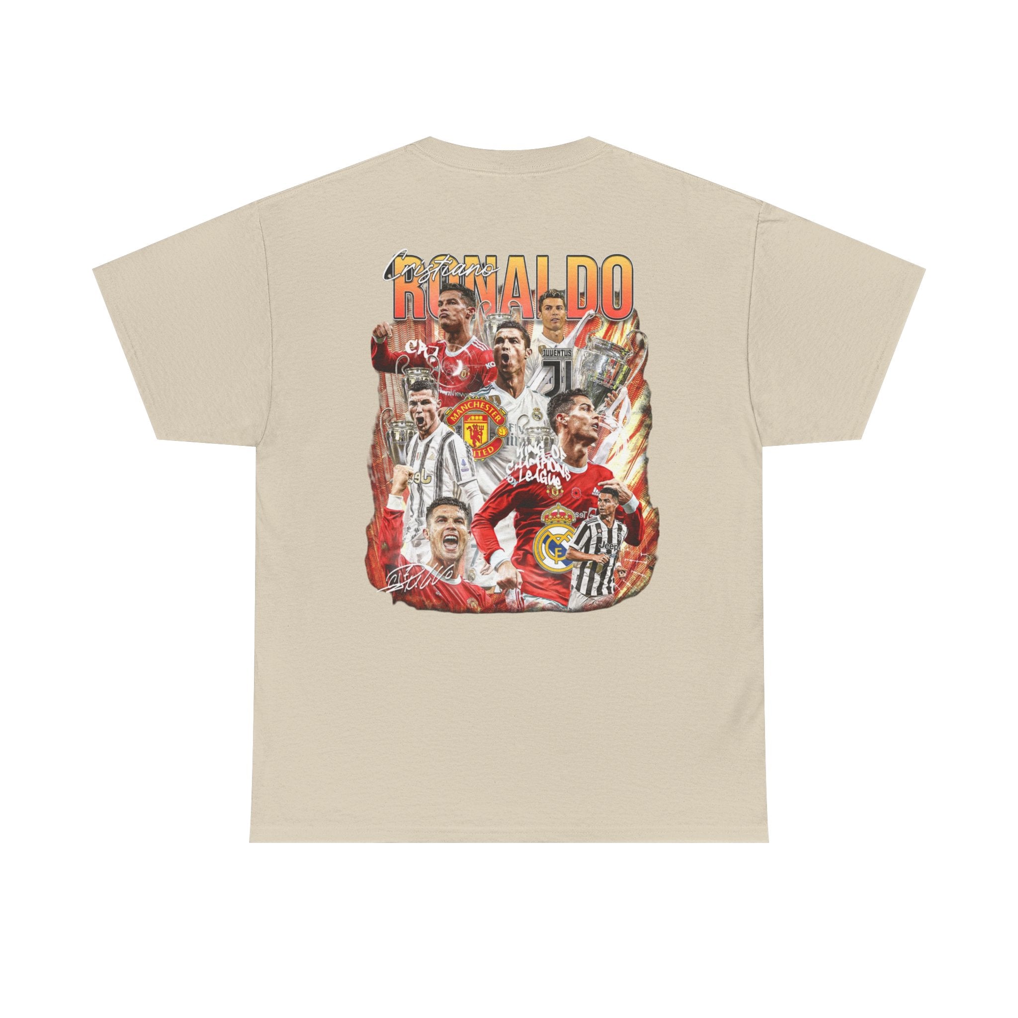 Legendary Football Collage Tee — 'Ronaldo' Graphic Soccer Shirt