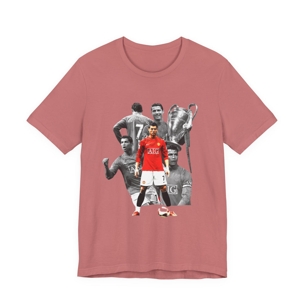 Cristiano Ronaldo Collage Tee — Retro Football Graphic T-Shirt