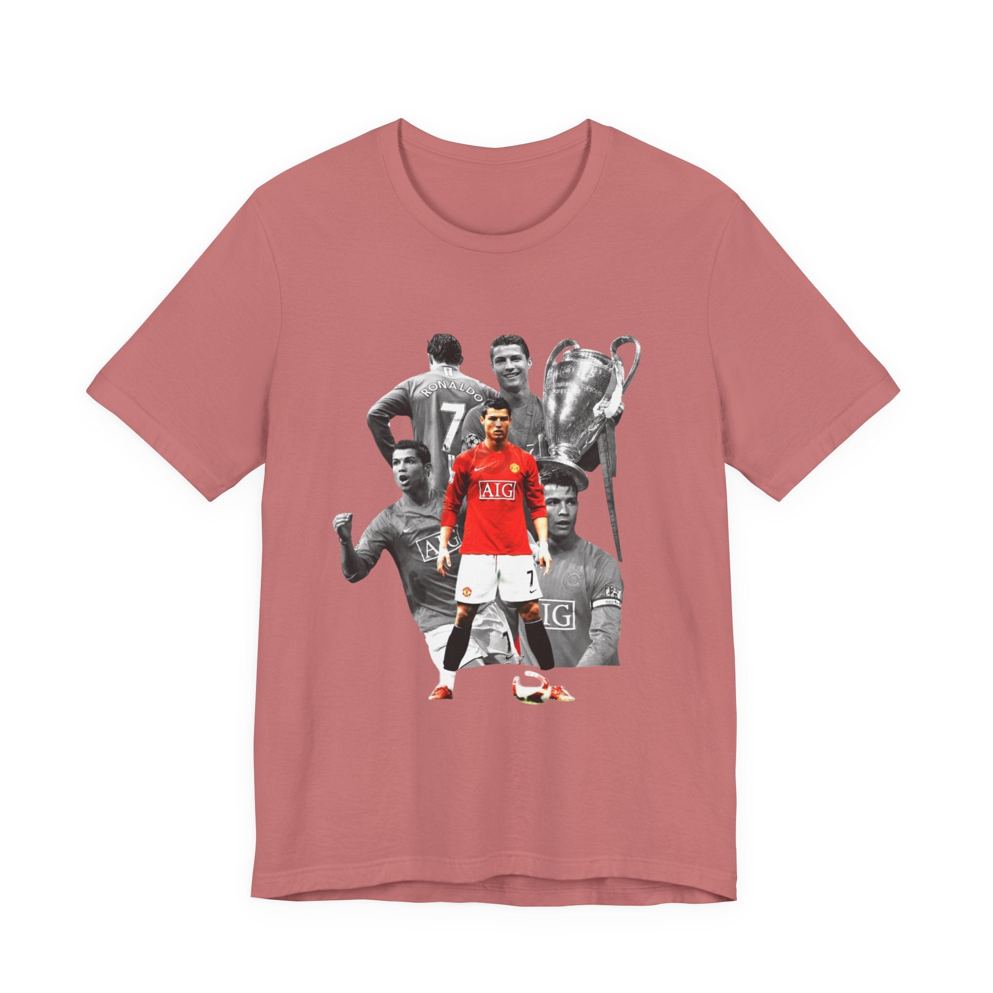 Cristiano Ronaldo Collage Tee — Retro Football Graphic T-Shirt