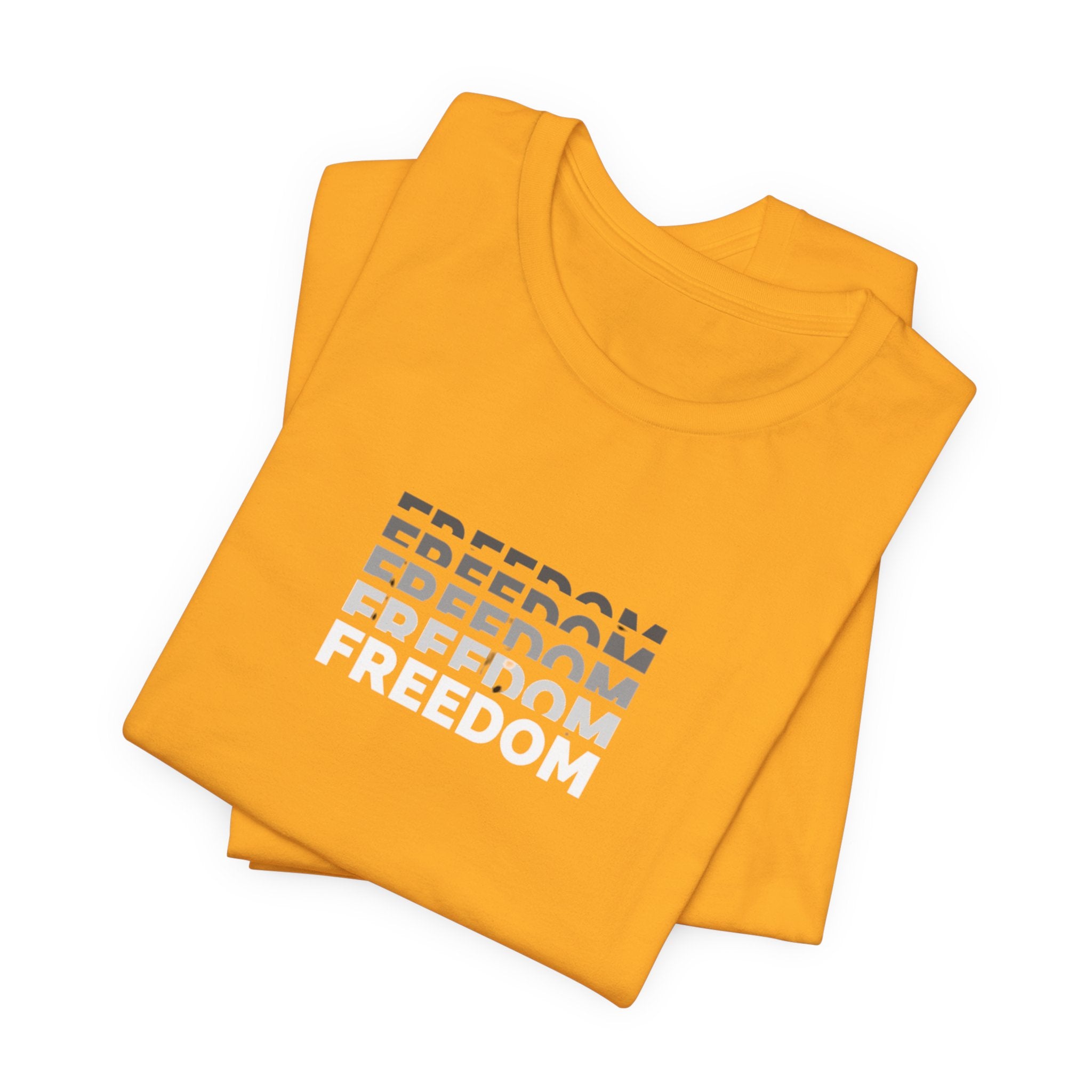 Freedom Repeat Graphic Tee - Minimalist Freedom Text Shirt