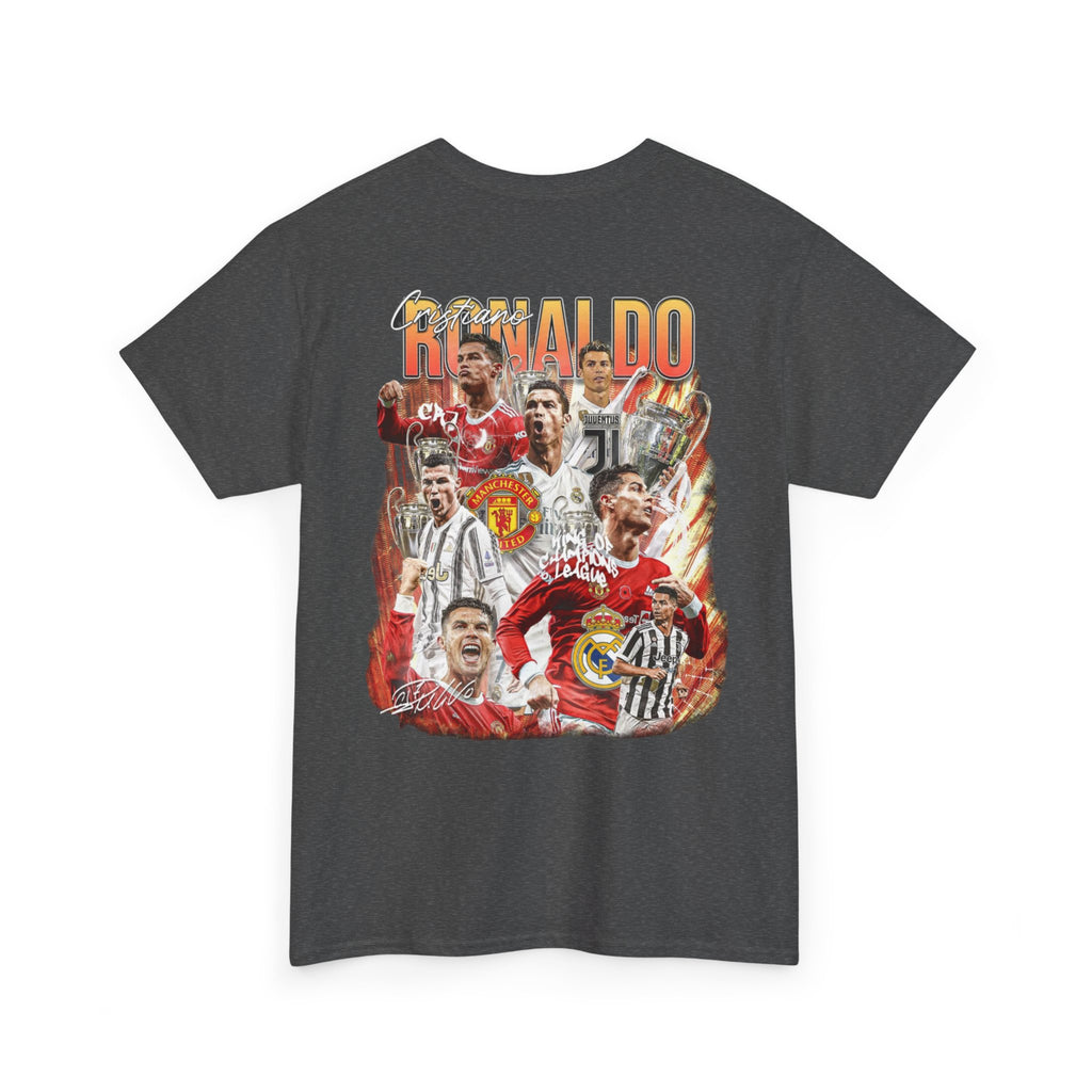 Legendary Football Collage Tee — 'Ronaldo' Graphic Soccer Shirt