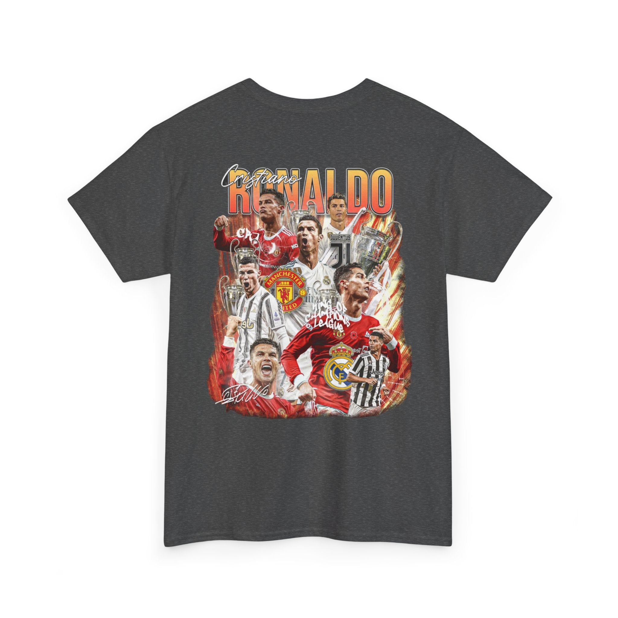 Legendary Football Collage Tee — 'Ronaldo' Graphic Soccer Shirt