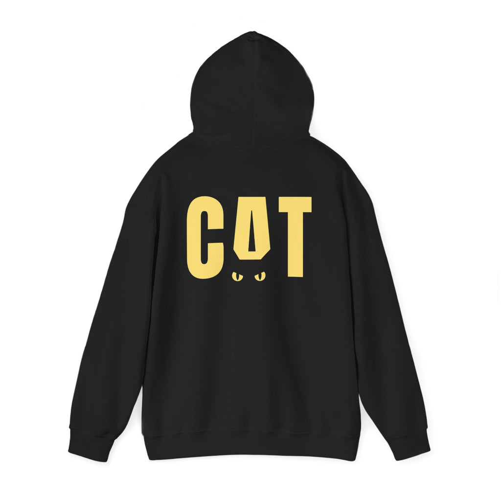 Hoodie — Yellow 'CAT' Back Graphic Pullover