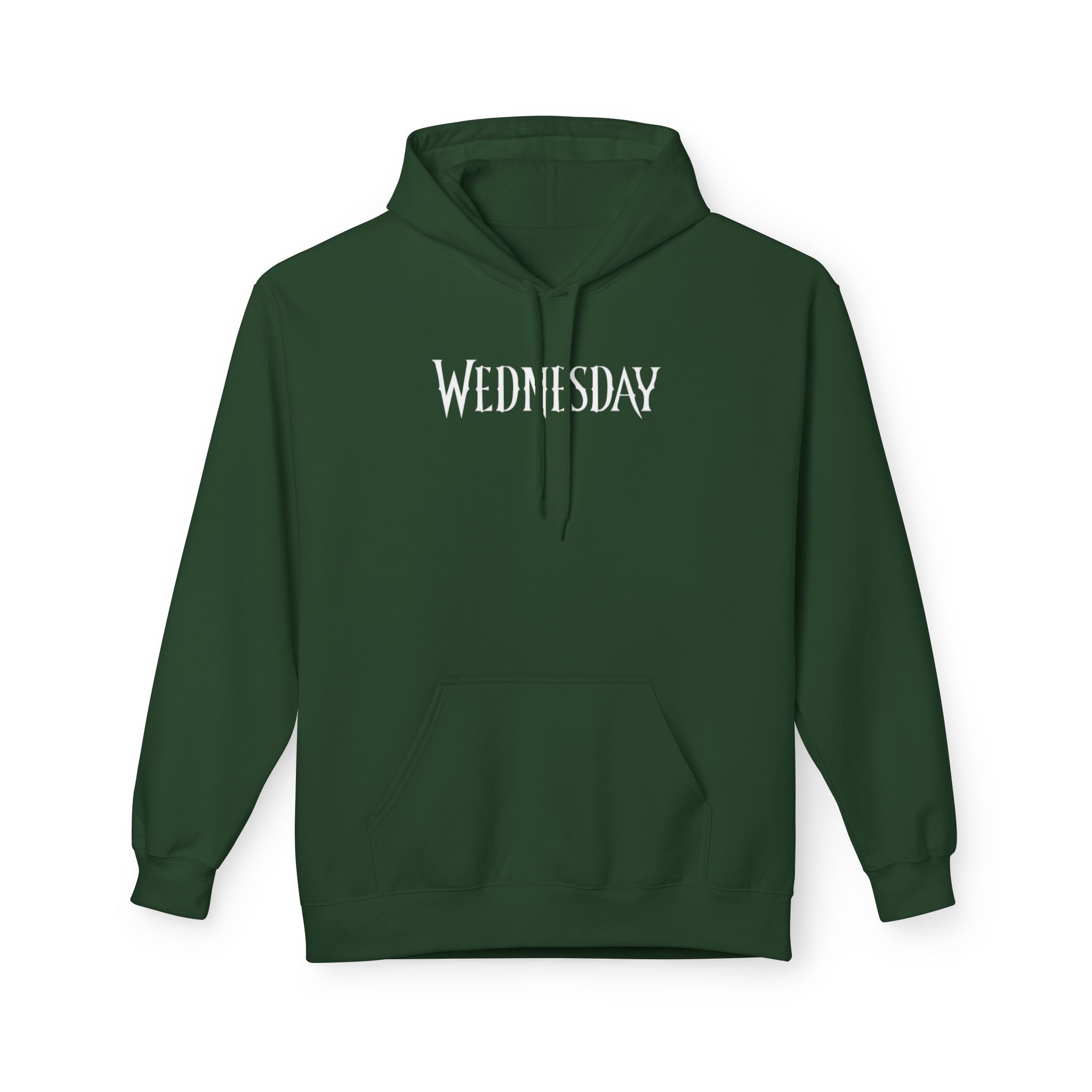 Wednesday Hoodie — Gothic Script Day-of-Week Pullover for Fans